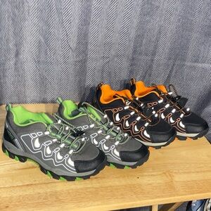 Kids' Trail Sneakers - Green and Orange